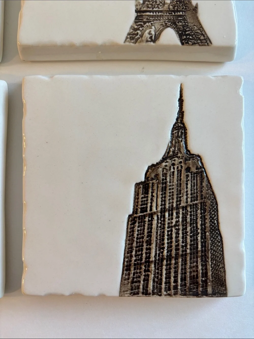 Restoration Hardware Architectural Landmarks Stoneware Coasters Set of 4
